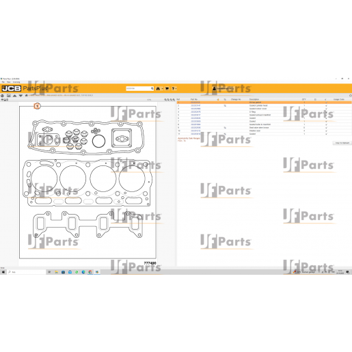Motor conta seti Perkins RG 02/203156, U5LT0357 üst
